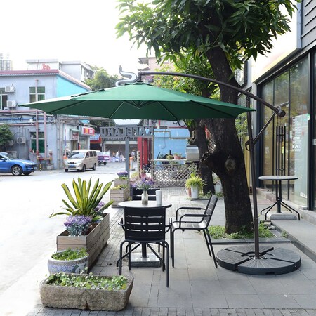 Villacera 10-Foot Offset Patio Umbrella, Green 83-OUT5412